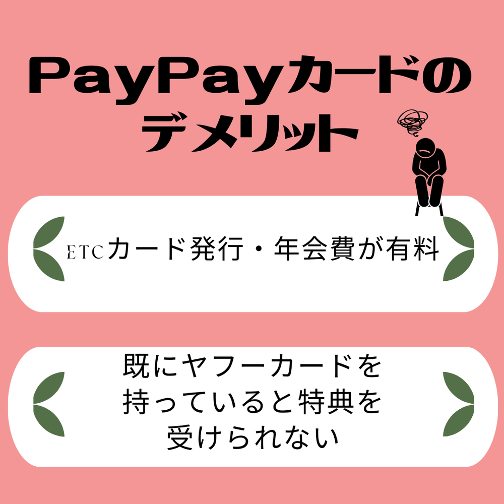PayPayカードのデメリット