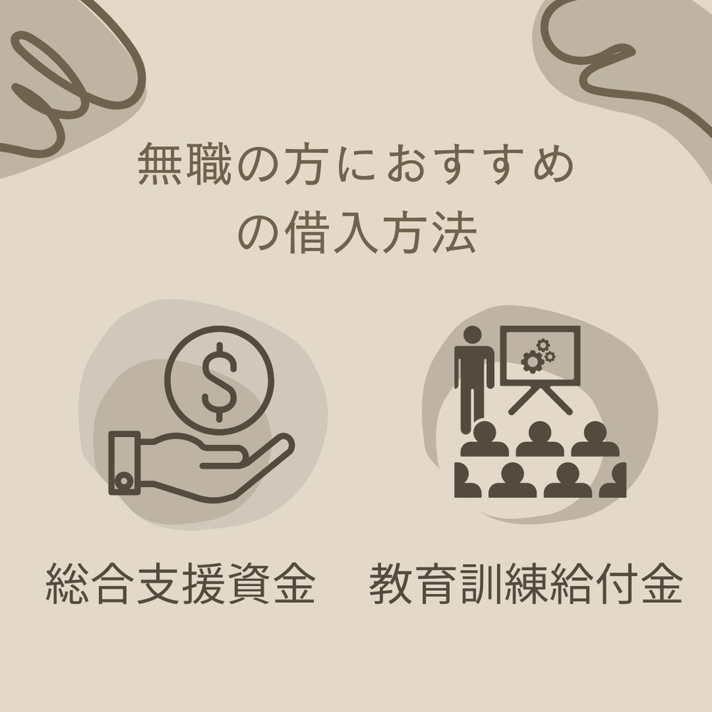 無職の方にお勧めの借入方法