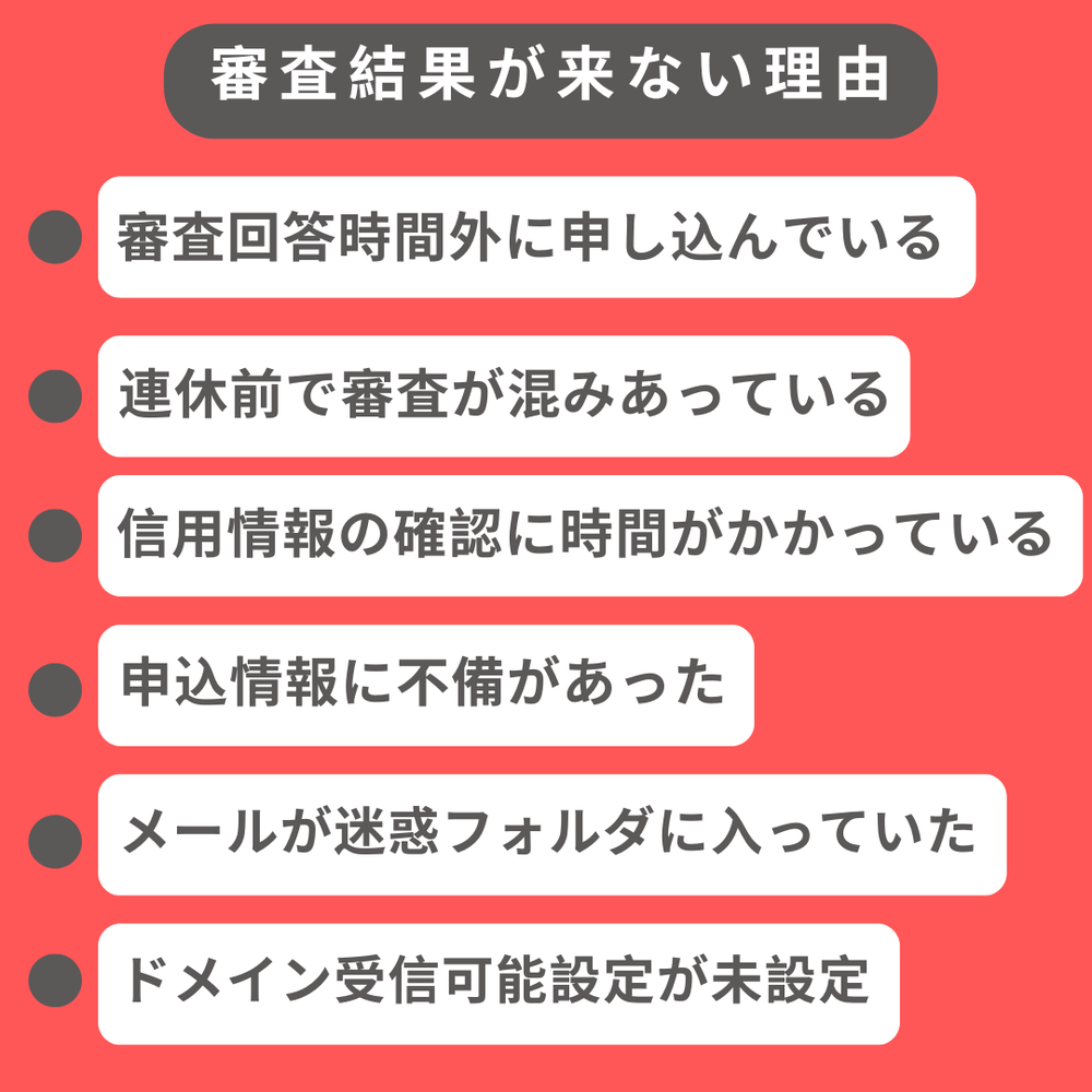 アイフル審査結果が来ない理由