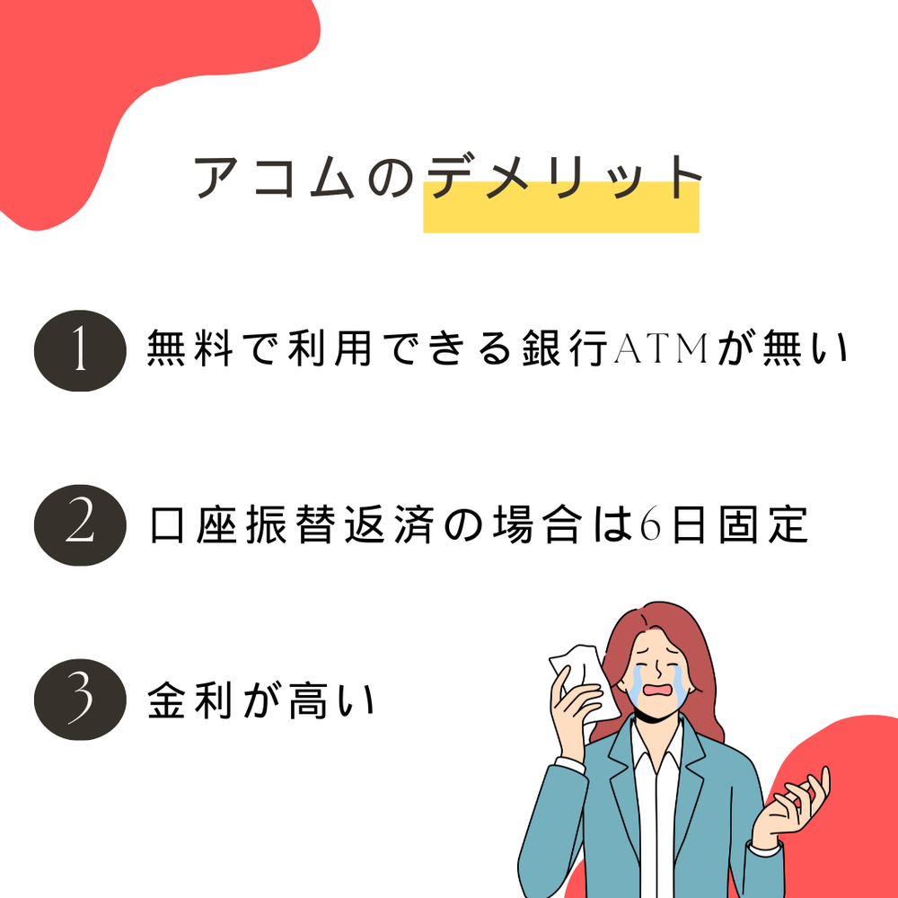 アコムで借りるデメリット