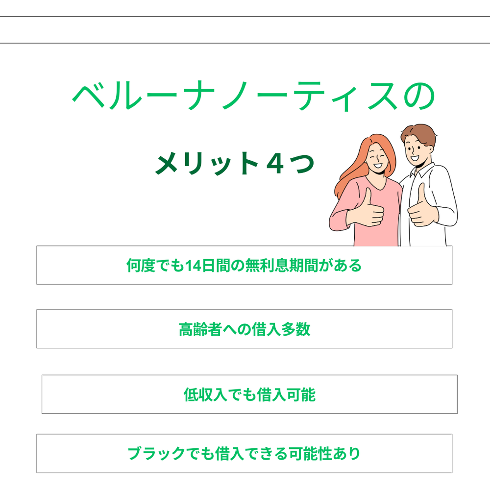 ベルーナノーティスのメリット