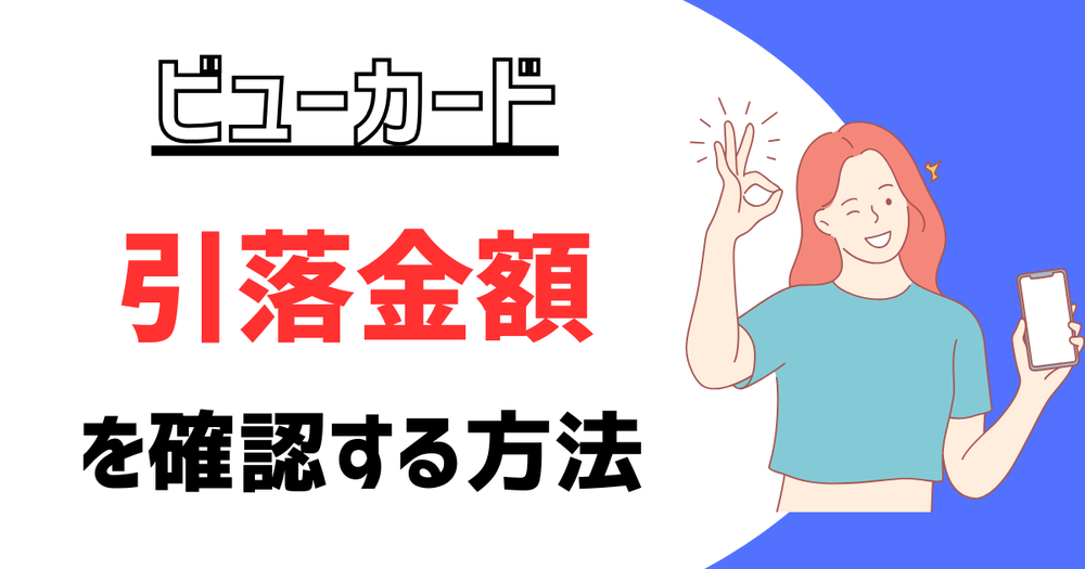 ビューカード引落金額を確認する方法