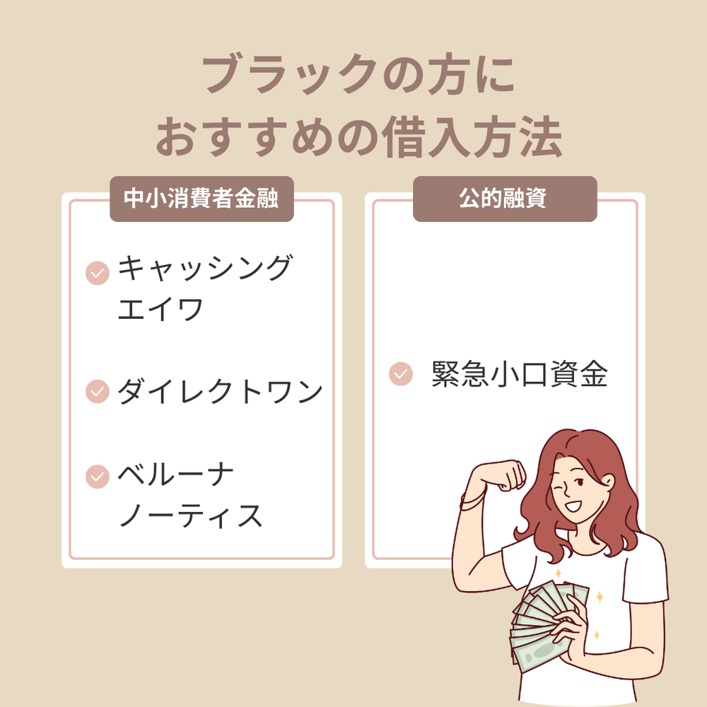 ブラックの方におすすめの借入方法