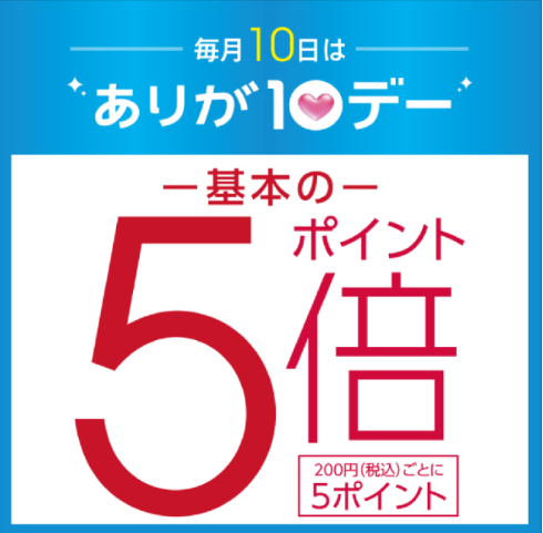 イオン・イオンスタイルで毎月10日はポイント5倍