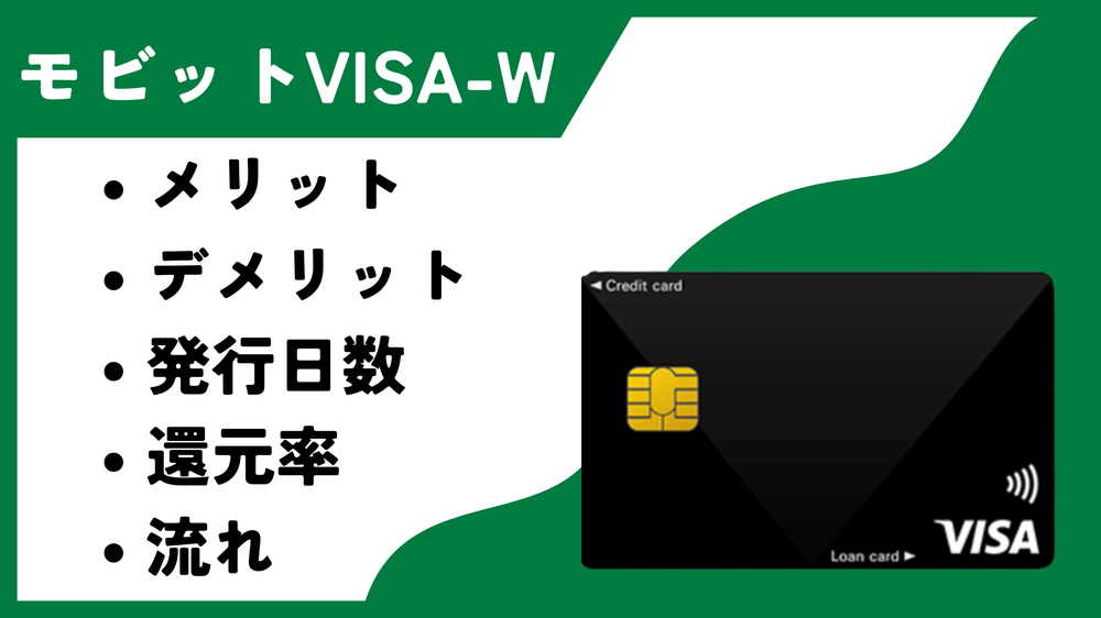 カードローンの利用でもポイントが貯まるモビット VISA-W